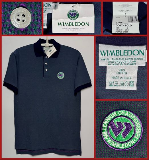 ⚠️ของใหม่🔹ป้ายห้อย‼️เสื้อโปโล WIMBLEDON ของแท้ แบรนด์เทนนิสระดับโลก