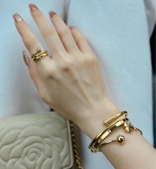 แหวนจิวเวลรี่ 18K Gold  ฝังเพชรสวิสCZ รูปที่ 3