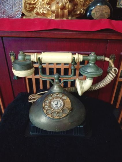 โทรศัพท์หลุยส์แป้นหมุนเก่าโบราณสภาพเยี่ยมเนื้อโลหะ,แม็กเกอร์ไลท์ รูปที่ 5