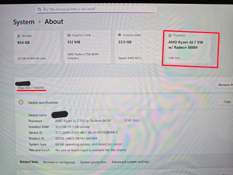 Lenovo YOGA Slim 7 14AKP10 (AMD Ryzen AI 7 350) รูปที่ 6