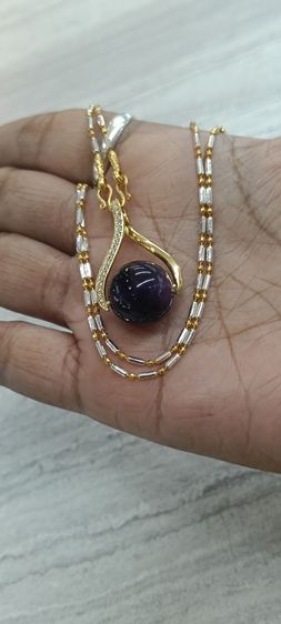 จี้หินอเมทิสแท้พร้อมสร้อยคอใส่อาบน้ำได้ รูปที่ 5