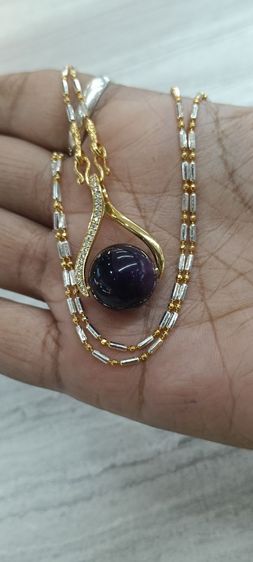 จี้หินอเมทิสแท้พร้อมสร้อยคอใส่อาบน้ำได้ รูปที่ 8