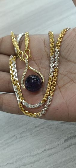 จี้หินอเมทิสแท้พร้อมสร้อยคอใส่อาบน้ำได้ รูปที่ 15