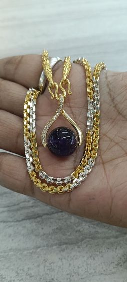 จี้หินอเมทิสแท้พร้อมสร้อยคอใส่อาบน้ำได้ รูปที่ 8