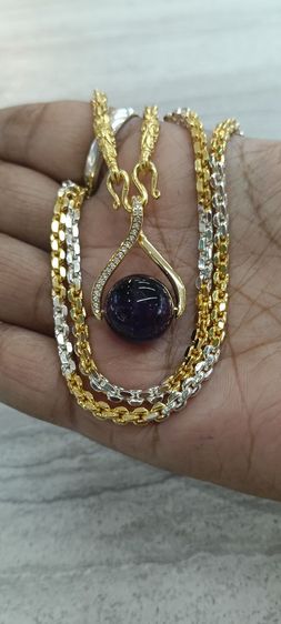 จี้หินอเมทิสแท้พร้อมสร้อยคอใส่อาบน้ำได้ รูปที่ 5