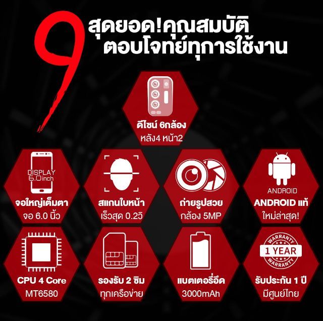 ขายASTON CENTER สภาพสวยใช้งานปกติ จอใหญ่6นิ้ว กล้องชัดแบตดี 2ซิม เหมาะเป็นเครื่องสำรอง ราคา 400 บาท รูปที่ 9