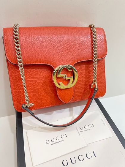 พร้อมส่ง 🔥Sale 13999🔥 เทด่วน ถูกกว่าเป๋าตังค์ Used Good Condition Gucci GG Interlocking Small Shoulder Bag มือ 2