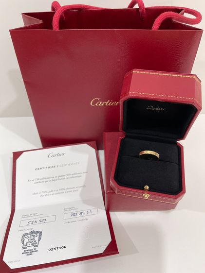 พร้อมส่ง 🔥Sale 26999🔥 ถูกมากก ราคาช็อปตอนนี้ 46,700 Used แหวน Cartier Love บาง Yellow Gold  Size 58 ปี 23 ช็อปเกาหลี รูปที่ 9