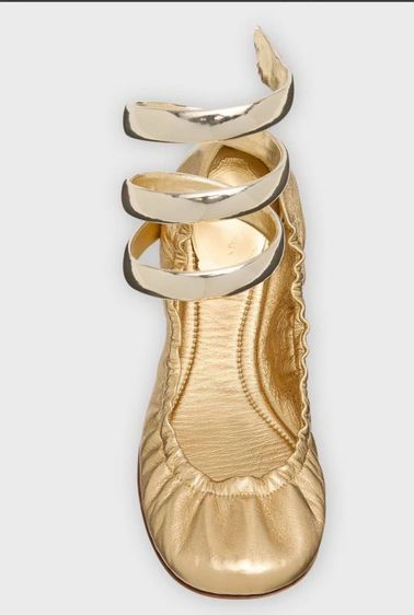 พร้อมส่ง 🔥Sale 14999🔥 used ใส่ 1 ครั้ง สวยใหม่ ใส่สบายนุ่มมาก รองเท้า Rene Caovilla Gold size 40 ราคาป้ายไทย 47900บาท รูปที่ 2