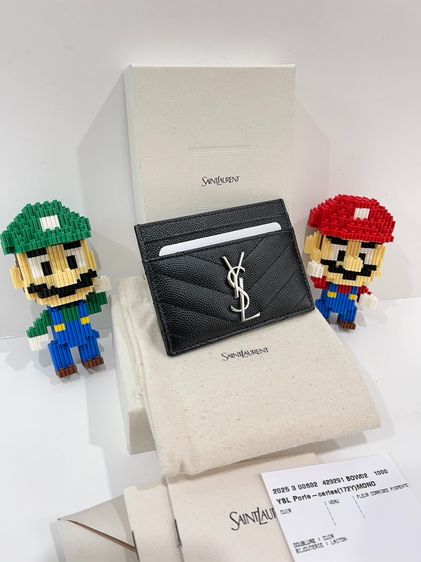 พร้อมส่ง 🔥Sale 8599🔥 เท‼️มือ1 ช็อปคิง ที่ใส่บัตร YSL  ปี 25 สีดำสวยยอดนิยม  อปก กล่อง ถุงผ้า การ์ด รูปที่ 5