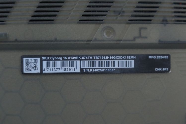 MSI Cyborg 15 A13VEK-874TH Core i7-13620H.RTX4050 RAM16.512GB รูปที่ 15