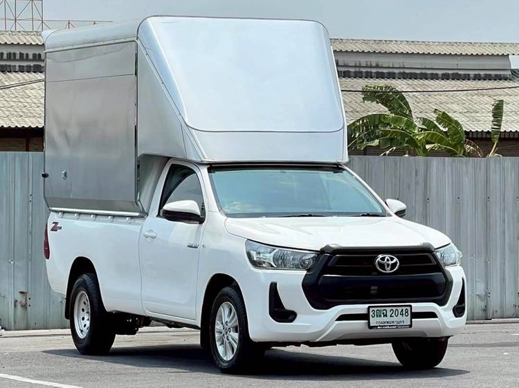 Toyota Hilux Revo 2021 2.4 Entry Pickup ดีเซล ไม่ติดแก๊ส เกียร์ธรรมดา ขาว รูปที่ 2