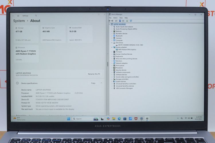 ASUS EXPERTBOOK P1 Ryzen 7 7735HS RAM16.512GB รูปที่ 4