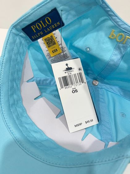 พร้อมส่ง 🔥Sale 1499🔥 หมวก Polo มือ1 Classic Cotton cap สี AquBlue รูปที่ 4