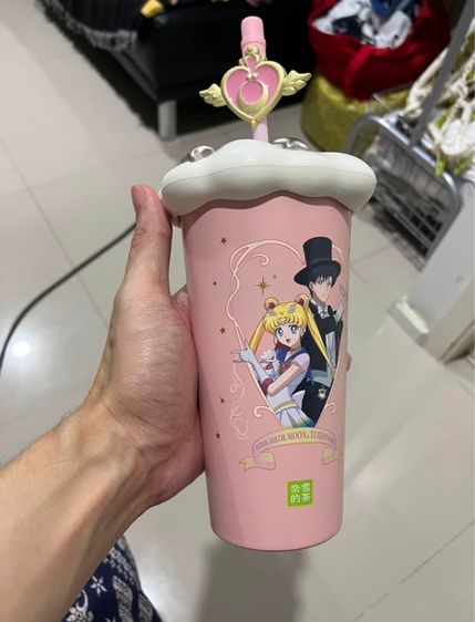 แก้วน้ำเซเลอร์มูน แก้ว Sailor Moon แก้วเก็บความเย็น ของแท้ รูปที่ 2