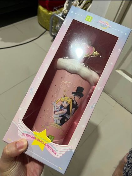 แก้วน้ำเซเลอร์มูน แก้ว Sailor Moon แก้วเก็บความเย็น ของแท้ รูปที่ 6