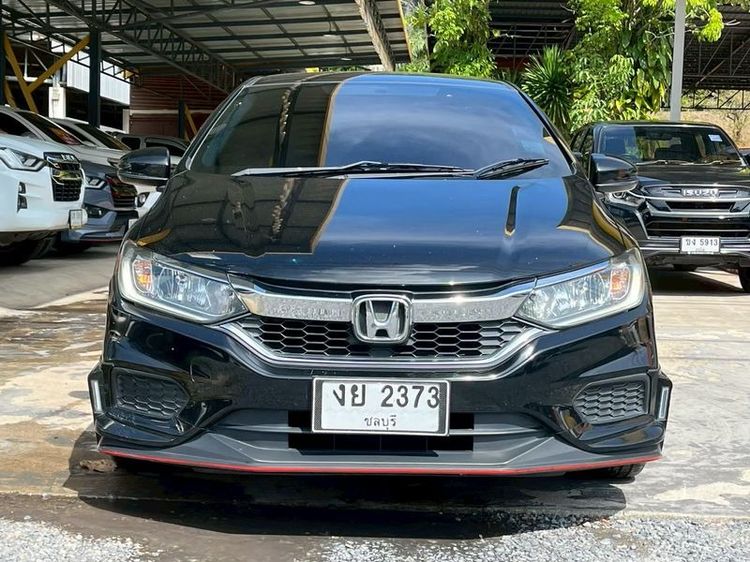Honda City 2018 1.5 S Sedan เบนซิน ไม่ติดแก๊ส เกียร์อัตโนมัติ ดำ รูปที่ 2