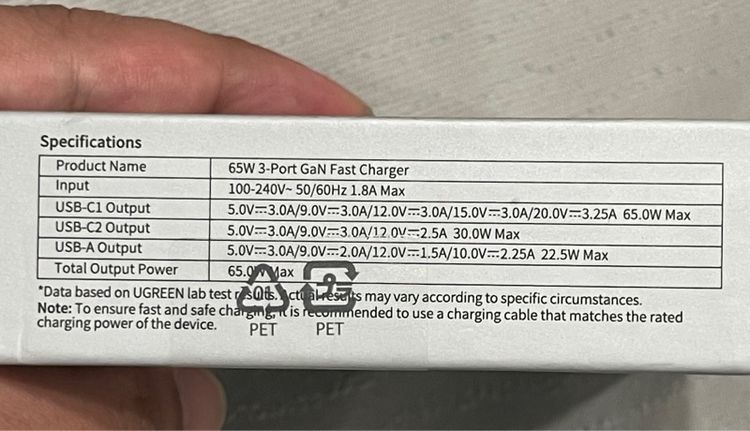 UGREEN GaN 65W Ultra-thin Fast Charger Foldable Adapter รูปที่ 3