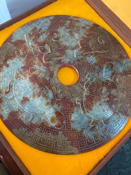 ✨แผ่นหยกแกะสลักโบราณ ที่ทำจากหยกเฮอเถียน (Hetian Jade) รูปที่ 2