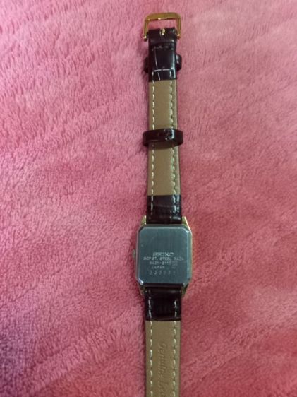 นาฬิกาผู้หญิง Seiko เรือนทอง สายหนัง วินเทจ หน้าปัด 12 มม.× 20 มม.  รูปที่ 4