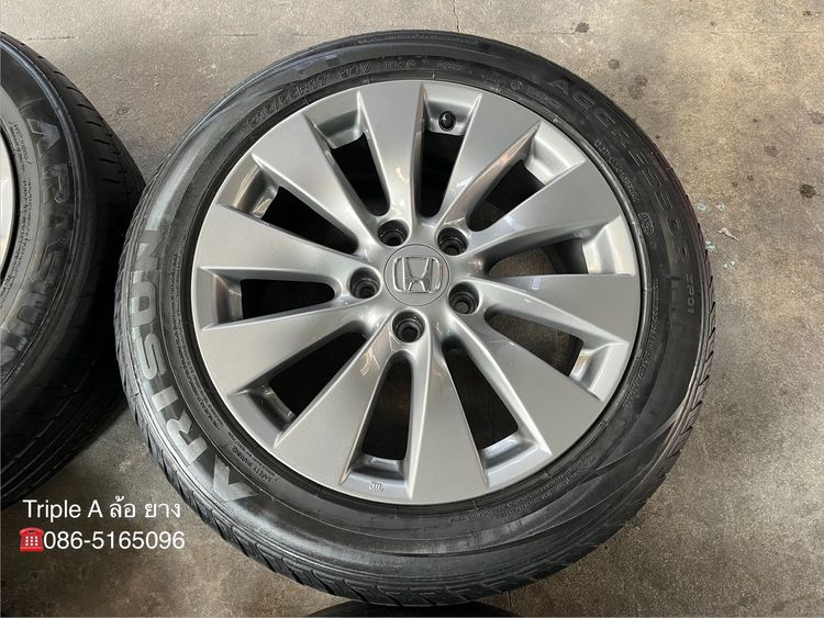 ✨ล้อแม็ก 5รู114✨Honda Accord G9 ขอบ 17 สีเทา พร้อมยาง 215-55-17 Arisun💥ปี 25💥 รูปที่ 5
