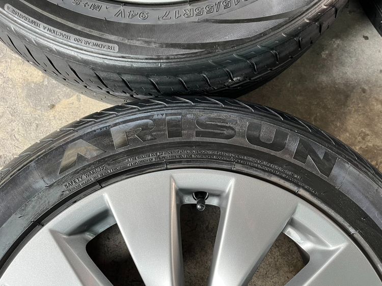 ✨ล้อแม็ก 5รู114✨Honda Accord G9 ขอบ 17 สีเทา พร้อมยาง 215-55-17 Arisun💥ปี 25💥 รูปที่ 6