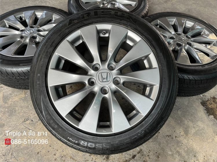 ✨ล้อแม็ก 5รู114✨Honda Accord G9 ขอบ 17 สีเทา พร้อมยาง 215-55-17 Arisun💥ปี 25💥 รูปที่ 2