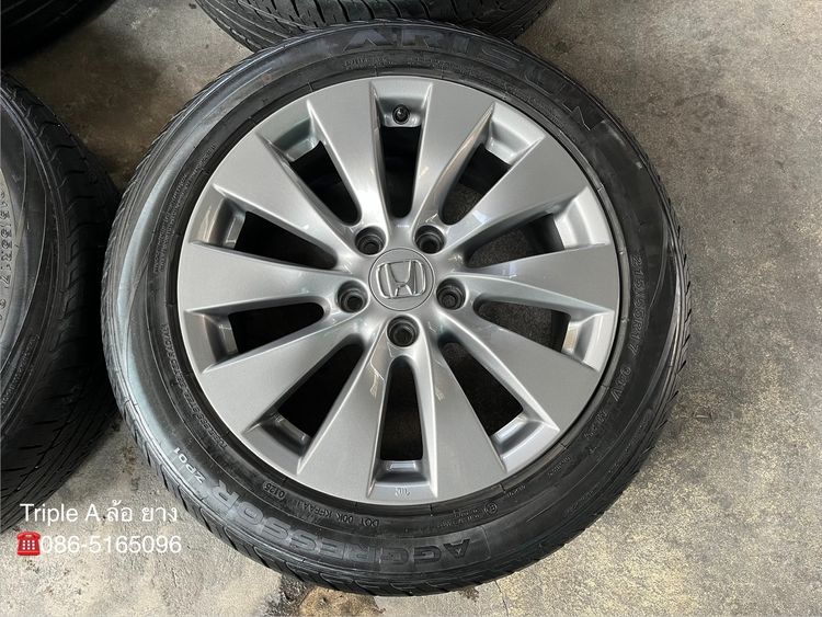 ✨ล้อแม็ก 5รู114✨Honda Accord G9 ขอบ 17 สีเทา พร้อมยาง 215-55-17 Arisun💥ปี 25💥 รูปที่ 3