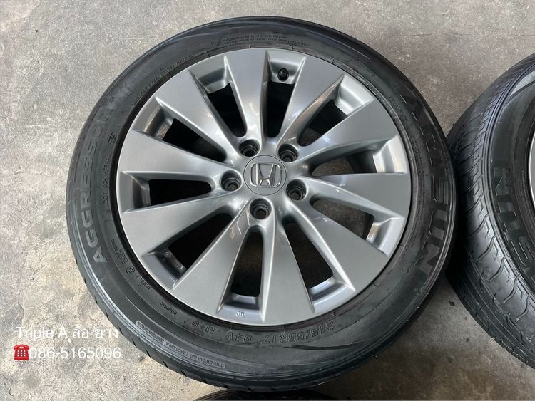 ✨ล้อแม็ก 5รู114✨Honda Accord G9 ขอบ 17 สีเทา พร้อมยาง 215-55-17 Arisun💥ปี 25💥 รูปที่ 4