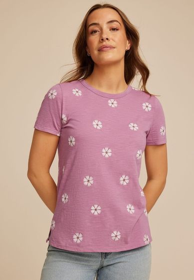 เสื้อยืดลายดอกปัก แบรนด์  Maurices แท้ รูปที่ 2