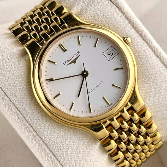 Longines La Grande Classique White Original Dial Automatic Date Gold Tone Stainless Swiss Made Ref.L5.634.2 รูปที่ 10