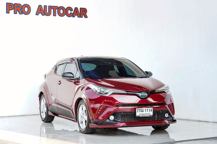Toyota C-HR 2018 1.8 Hybrid Hi Utility-car ไฮบริด ไม่ติดแก๊ส เกียร์อัตโนมัติ แดง รูปที่ 2