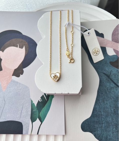 ต่างหู สร้อย Burch Kira Pearl Heart Pink แบรนด์แท้ รูปที่ 4