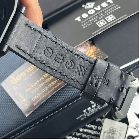 Tsovet SVT-AT76 Timing Gauge Pilot  Model Avionic instrumentation Black PVD (Nos) Black Dial Square Quartz Swiss Made 100 Meter รูปที่ 10