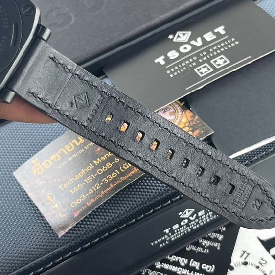 Tsovet SVT-AT76 Timing Gauge Pilot  Model Avionic instrumentation Black PVD (Nos) Black Dial Square Quartz Swiss Made 100 Meter รูปที่ 9