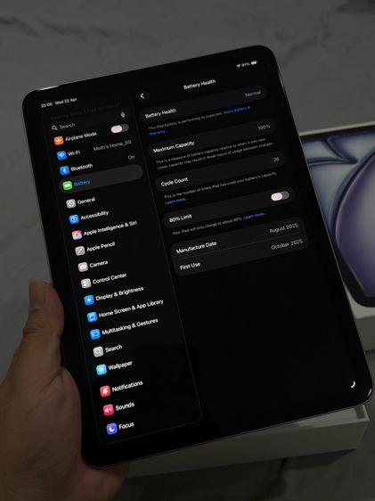 iPad Air M3 11” 128GB รอบชาร์จ 26 รูปที่ 9