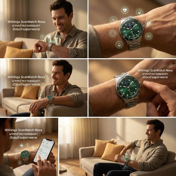 Withings ScanWatch Nova นาฬิกาหรู แพทย์ส่วนตัวบนข้อมือ แบต 30วัน 316L Sapphire ECG 33.9k รูปที่ 18