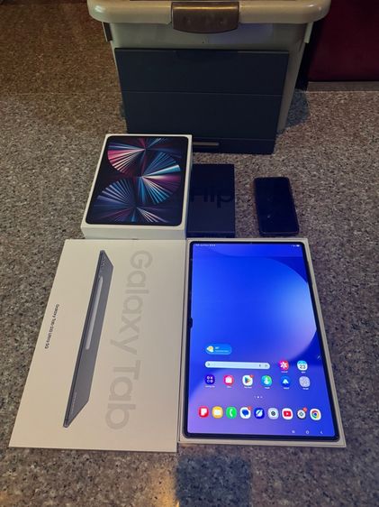 ขายๆๆSamsungTabS10Ultra 5G สีดำ512กิ๊กLTEใส่ซิมได้ยกกล่องไร้รอยอุปกรยังไม่แกะใช้งานดีทุกๆฟังชั่นสูนTrueสภาพสวยๆถูกมาก