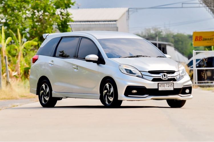 Honda Mobilio 2015 Van เบนซิน ไม่ติดแก๊ส เกียร์อัตโนมัติ เทา รูปที่ 3