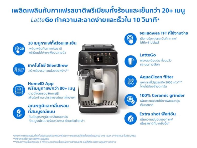 เครื่องชงกาแฟอัตโนมัติ Philips 5400 Series (LatteGo) รูปที่ 7