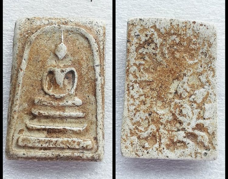 สมเด็จวัดไชโย พิมพ์ไสยาสน์ หลังรางลูกคิด หลังลายเครือเถาวัลย์ รูปที่ 7