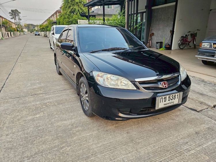 Honda Civic 2005 1.8 E i-VTEC Sedan เบนซิน ไม่ติดแก๊ส เกียร์ธรรมดา ดำ รูปที่ 2