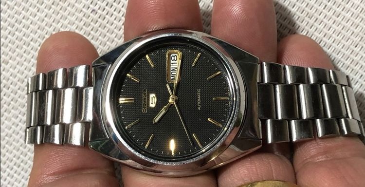 นาฬิกา Seiko 5 7S26 หลังเปลือย หน้าลายผ้า รูปที่ 3