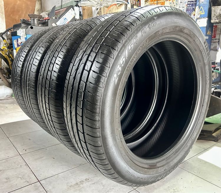 ยางพีรารี่ 235 55 19 มือสอง รันแฟต รูปที่ 4