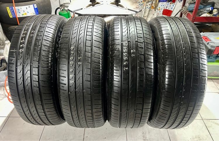 Pirelli ยางพีรารี่ 235 55 19 มือสอง รันแฟต
