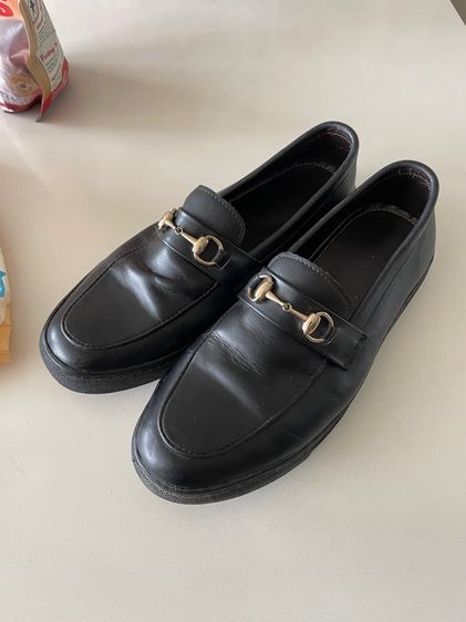 ดำ หนังแท้ รองเท้าแบบสวมและโลฟเฟอร์ UK 8 | EU 42 | US 8.5 รองเท้าหนัง acrobareno horsebit loafer 