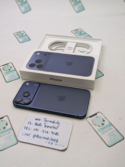 ขาย เทิร์น iPhone 17 Pro Max 256 Blue ศูนย์ไทย สภาพสวย อุปกรณ์ครบยกกล่อง ประกันยาว 8 เดือน สุขภาพแบต 100 เพียง 40,990 บาท ครับ 