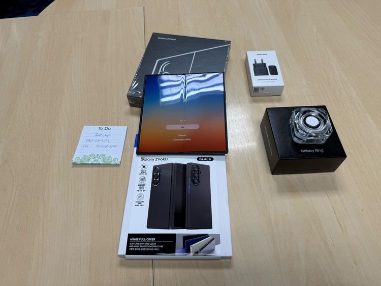  Samsung Fold7 12 512GB สีดํา Jet Black แถม Samsung Galaxy Ring เบอร์ 9 Titanium Black ประกันเหลือ