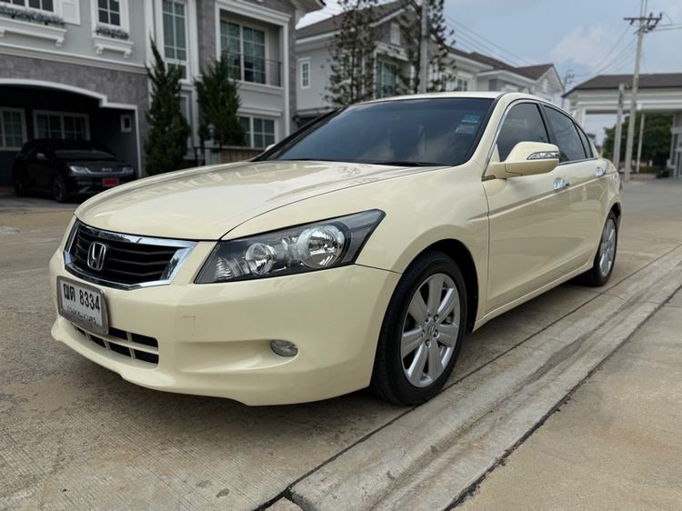 Honda Accord 2008 3.0 V6 i-VTEC Sedan เบนซิน ไม่ติดแก๊ส เกียร์อัตโนมัติ ขาว รูปที่ 3