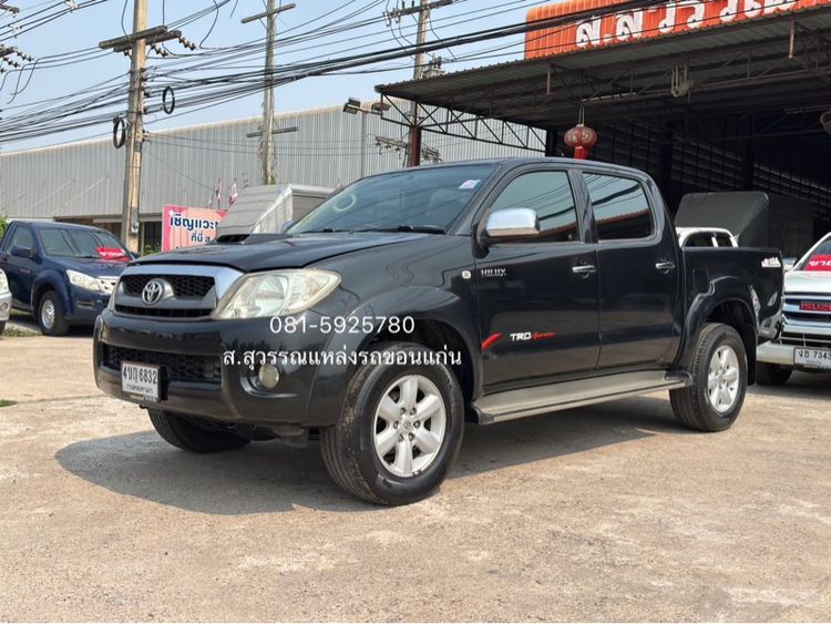 Toyota Hilux Vigo 2011 2.5 Double Cab E Prerunner VN Turbo ดีเซล เกียร์ธรรมดา ดำ รูปที่ 2